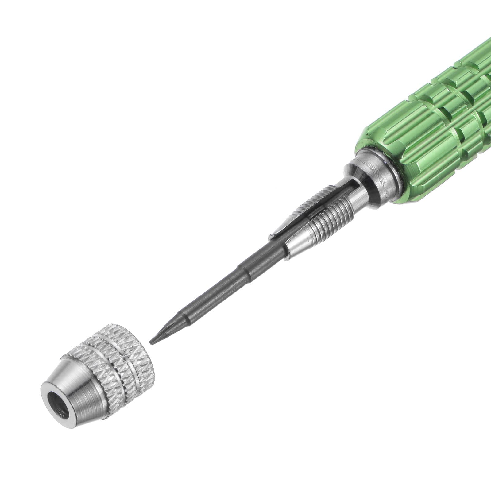 uxcell 5-in-1 Multifunctional Precision Screwdriver Set for Watch, Eyeglasses & Electronics Repair (-2.0, +1.5, Star 0.8, Torx T5/T6) - Green | Perfect for Jewelry, Smartphone & Small Device Maintenance