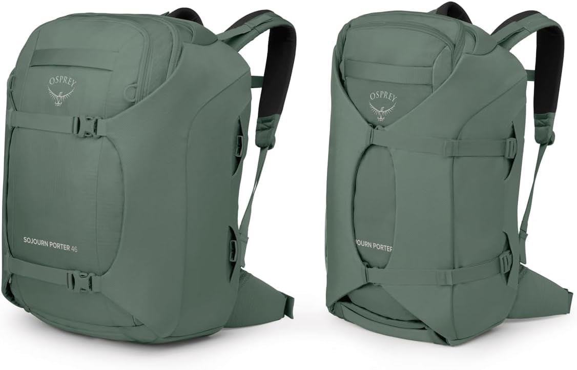 Osprey Sojourn Porter 45L Travel Backpack - Lightweight Carry-On Luggage for Men & Women - Perfect for Airplane, Hiking, and Business Trips