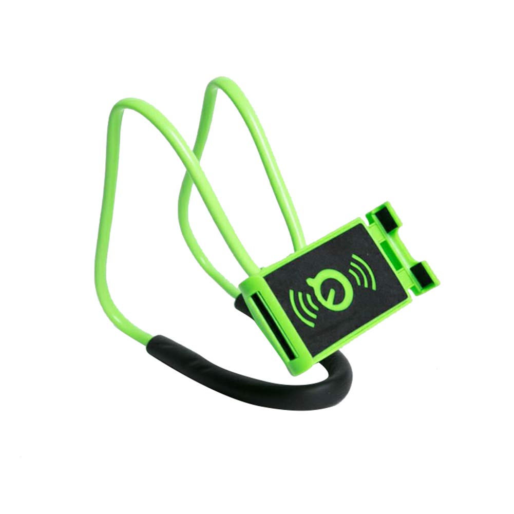 Hutishop2020 Universal 360° Rotating Phone Holder - Adjustable Neck Strap for Smartphones & Tablets (Green) - Perfect for Cooking, Travel, Workouts & Hands-Free Viewing