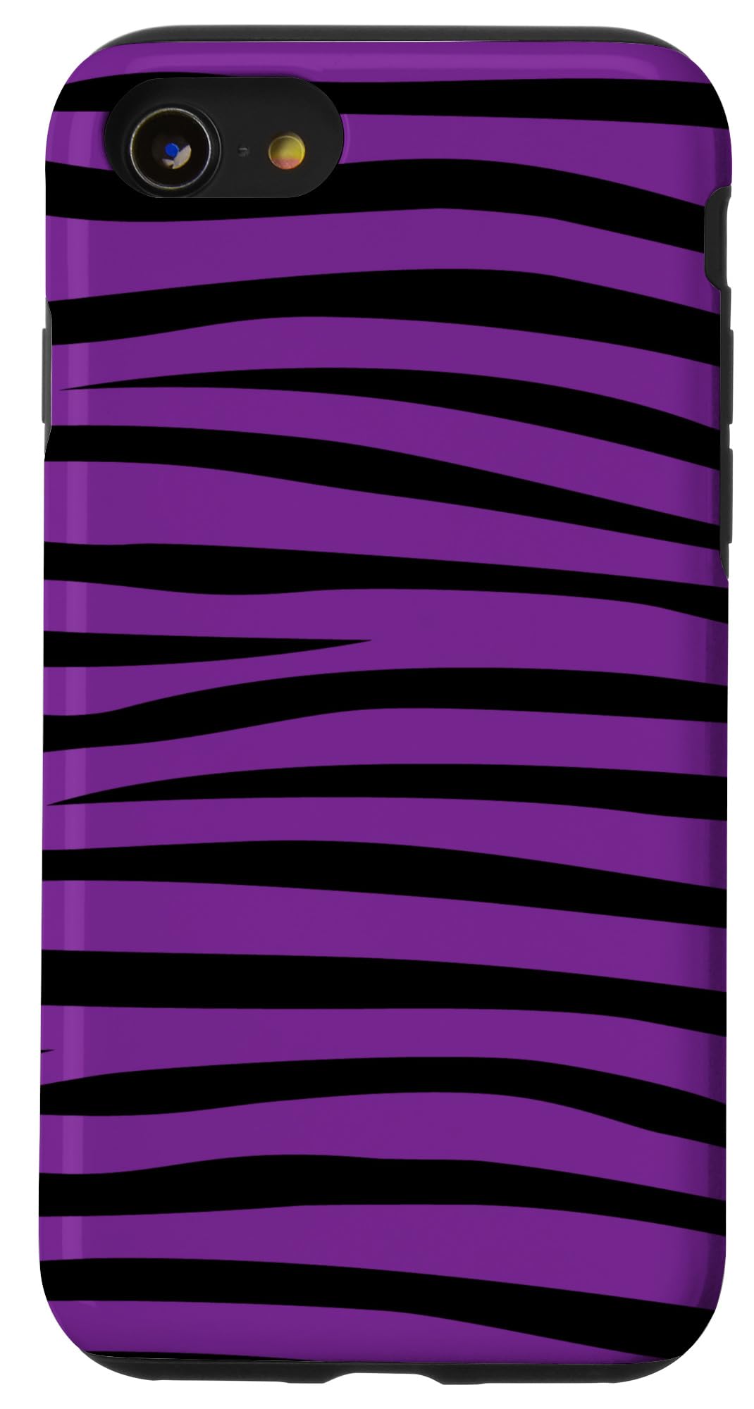 iPhone SE (2020) / 7 / 8 Purple Zebra Print Phone Case - Cute Animal Pattern Protective Cover for Women - Perfect for Everyday Use, Work & Travel