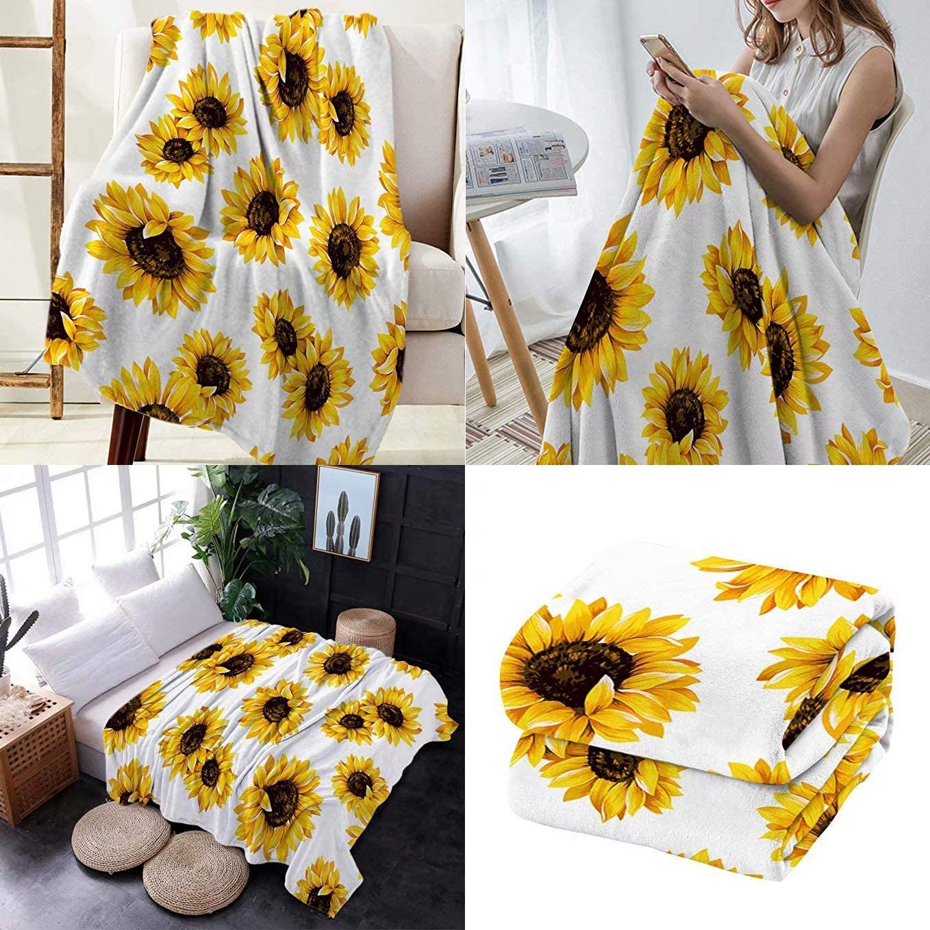 DISNIMO Soft Plush Flannel Sherpa Throw Blanket - Cozy Warm Fleece Blanket for Kids & Adults, 44.9x59.8 Inches - Perfect for Bed, Couch, Sofa, Office, Camping & Winter Nights