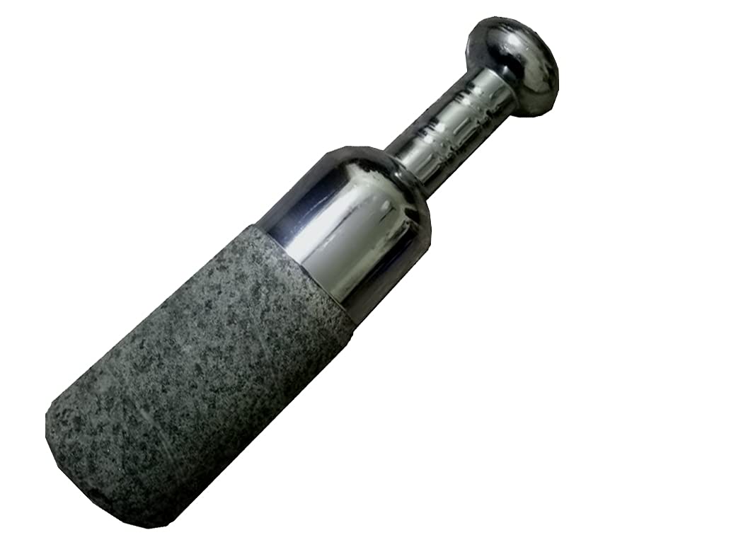 Premium Stainless Steel Mortar and Pestle Set - Stone Pestle with Ergonomic Handle for Grinding Spices, Herbs, and Pills - Includes Bonus Mini Jar for Travel & Kitchen Use