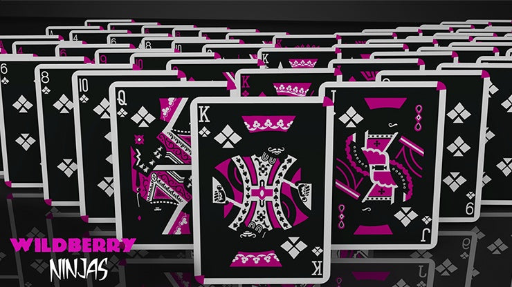 Cardistry Ninja Wildberry Playing Cards - Premium Deck for Card Tricks, Magic & Flourishing - Perfect for Magicians, Cardists & Beginners | Ideal for Performances, Practice & Gifts