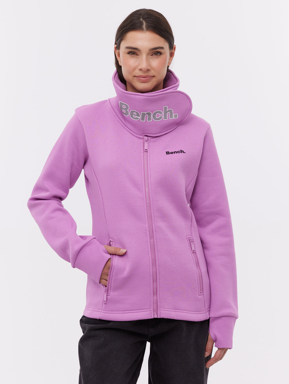 Haylo Wrap Neck Zip Up Sweatshirt for Women - Cozy Fleece Pullover with Stylish High Collar - Perfect for Casual Outfits, Workouts, and Outdoor Activities