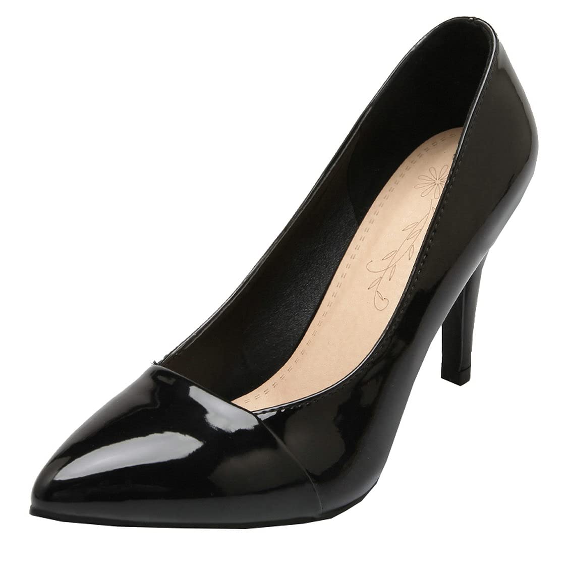BEAUPAS Women's Stiletto High Heels - Patent Leather Pointed Toe Pumps for Party, Wedding & Evening Dress - Comfortable Dress Shoes for Women