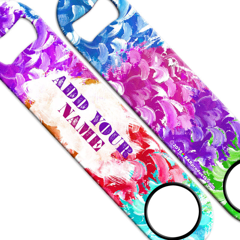 Personalized Speed Bottle Opener with Paint Brush - Custom Name Engraved Bar Tool for Beer, Soda & Home Brewing - Perfect for Parties, BBQs & Man Cave Decor