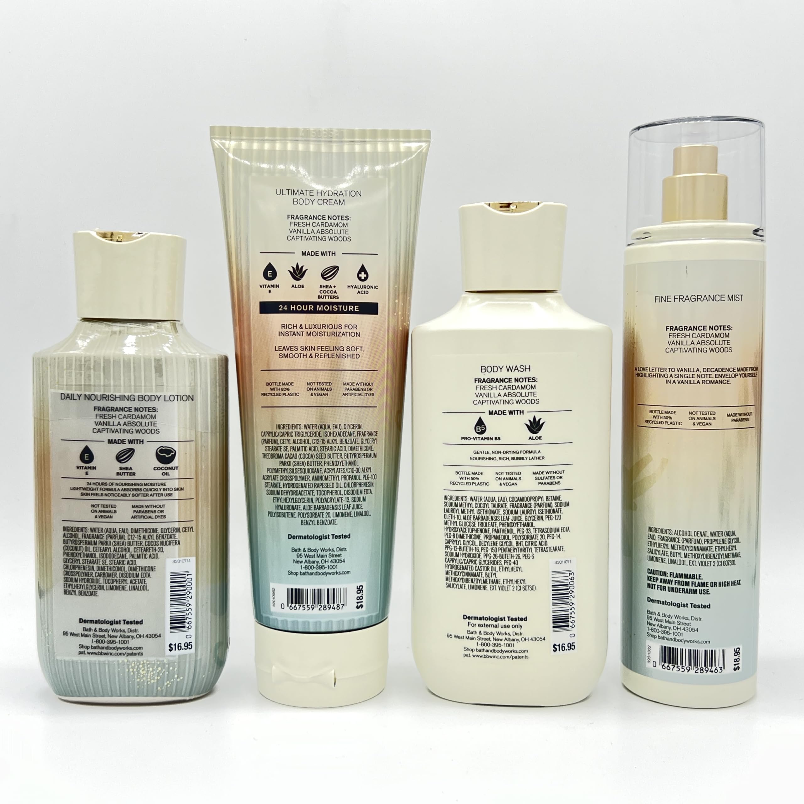 Vanilla Romance Bath & Body 4-Piece Gift Set - Nourishing Body Lotion, Hydrating Body Cream, Shower Gel & Fragrance Mist for Women | Perfect for Self-Care, Spa Day & Romantic Gifts