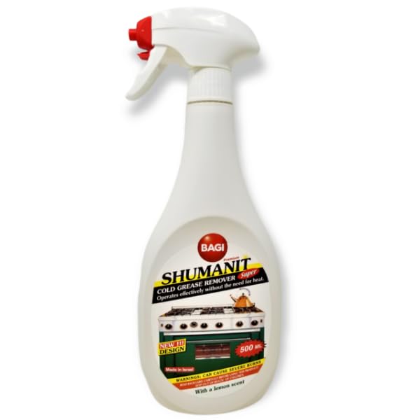 Bagi SHUMANIT - 16.9 Oz Heavy Duty Cold Grease Remover Spray | Fast Acting Degreaser for Stubborn & Burnt-On Fats | Industrial Strength Kitchen Cleaner (12 Pack) | Perfect for Restaurants, Grills & Home Kitchen Deep Cleaning