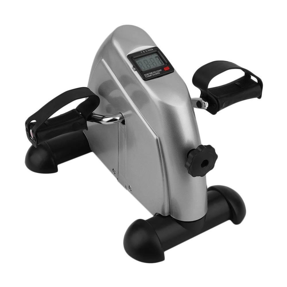 Motorized Mini Exercise Bike with LCD Display - Portable Indoor Cycling Pedal Exerciser for Home Fitness, Rehabilitation & Office Workout