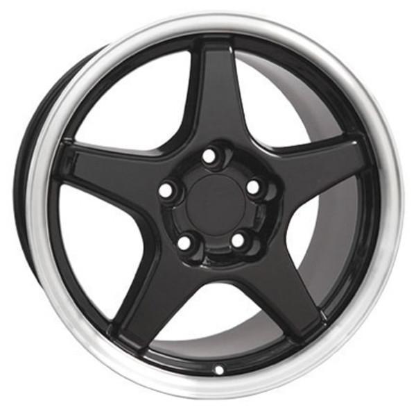 17 Inch Black Machined Replacement Wheel for Pontiac Firebird 1993-2002 - OEM Style Rim 5910191 - Perfect for Classic Car Restoration & Performance Upgrades