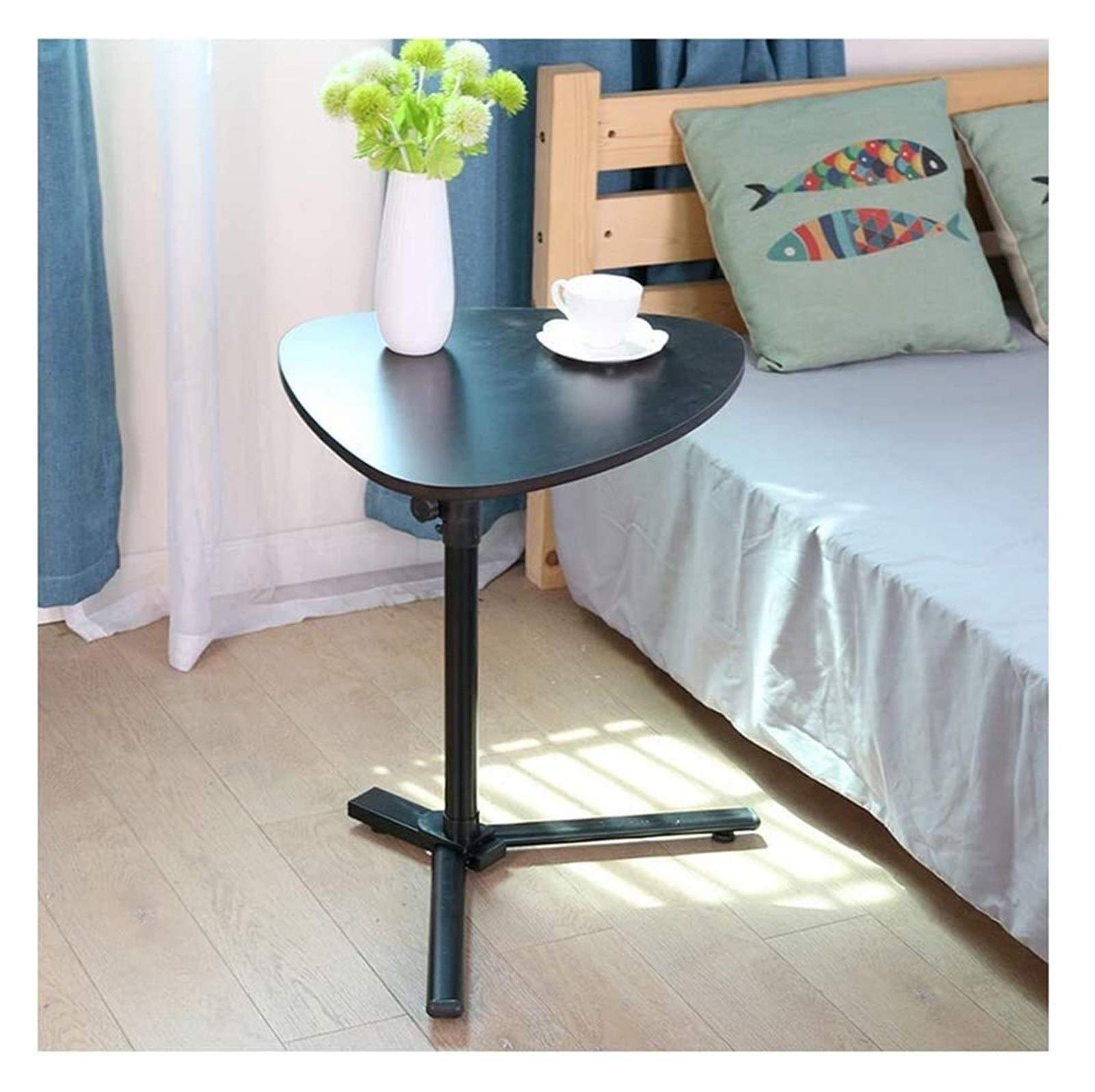 Adjustable Overbed Table with Wheels - Portable Laptop & Eating Tray for Bedroom, Living Room, Office - Foldable Standing Desk for Work, Study, Breakfast in Bed & Sofa Use