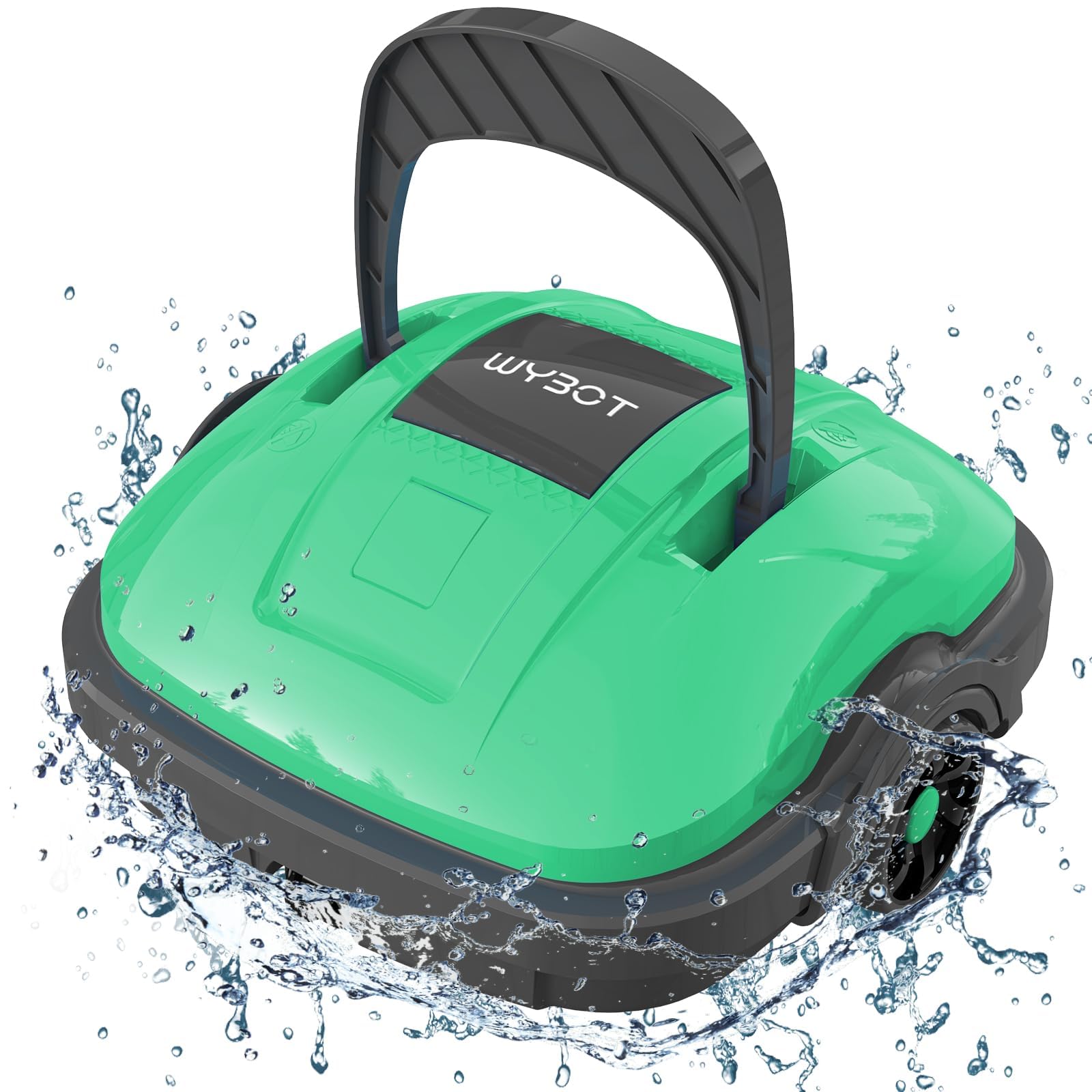 WYBOT Cordless Robotic Pool Cleaner - Automatic Self-Parking Vacuum with Dual-Motor & Powerful Suction | 180μm Fine Filtration System | Ideal for Above Ground & Flat Pools | Perfect for Backyard, Inground & Residential Swimming Pool Maintenance