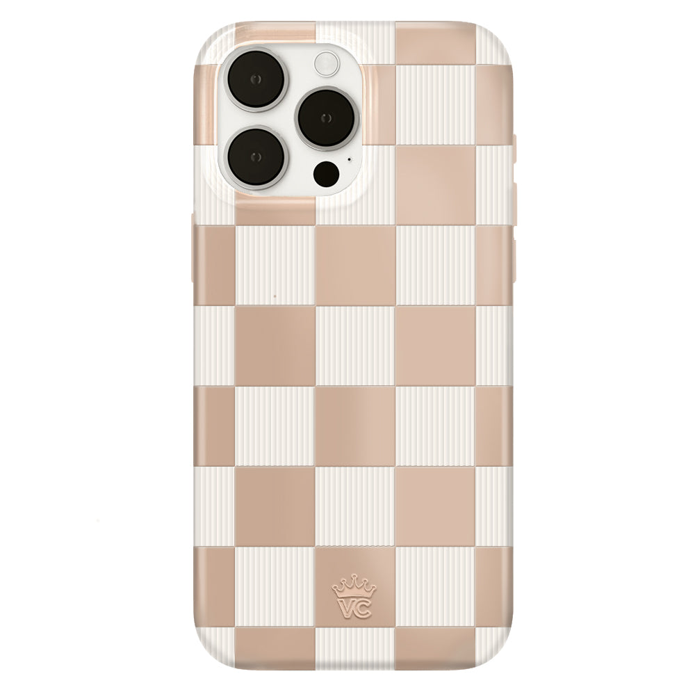 Nude Vibe Checker iPhone Case - Slim Protective Cover for iPhone 13/14/15 Pro Max - Trendy Aesthetic Phone Case for Daily Use & Social Media
