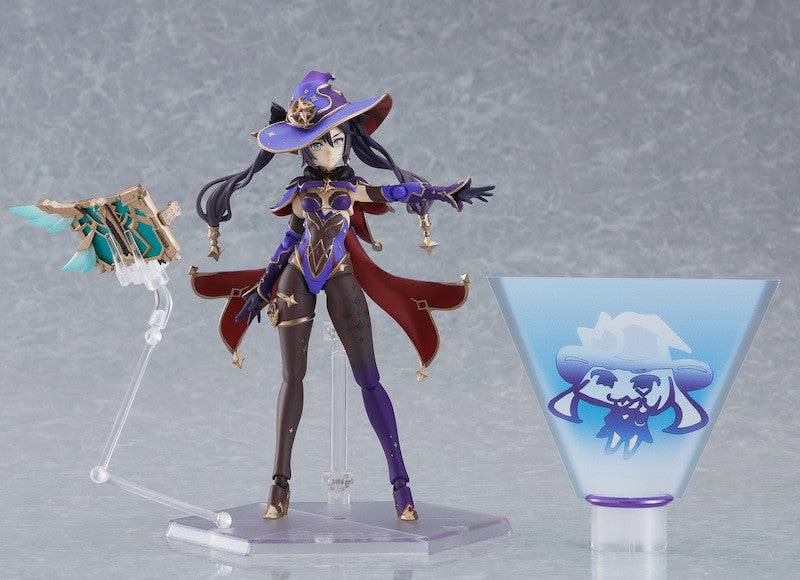 Figma #548 Mona Megistus (Mirror Reflection of Doom Ver.) Genshin Impact Collectible Action Figure - Perfect for Anime Fans, Gaming Display & Cosplay Inspiration