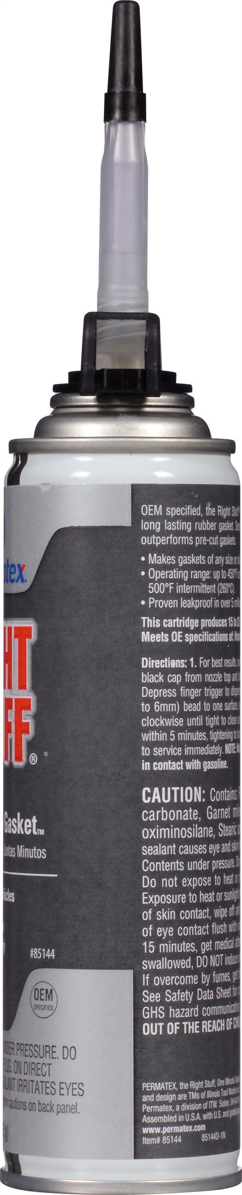 Permatex 85144 The Right Stuff Grey Gasket Maker - 7.5 oz (6 Pack) - High Temp RTV Silicone Sealant for Automotive Engines, Transmissions & Gasket Repair