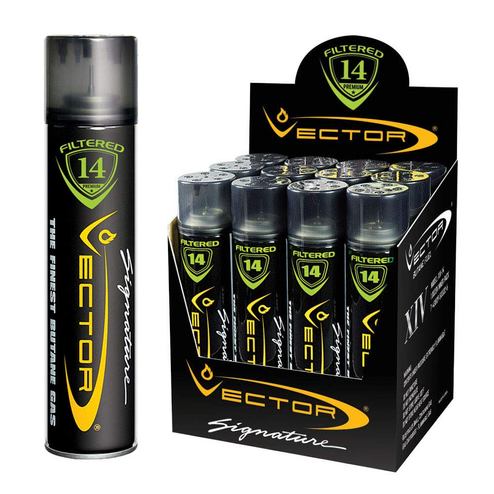 Vector Premium Butane Refill 12 Pack - High-Quality Butane Fuel for Lighters, Torches & Camping Stoves - Perfect for Outdoor Cooking, BBQ & Survival Gear