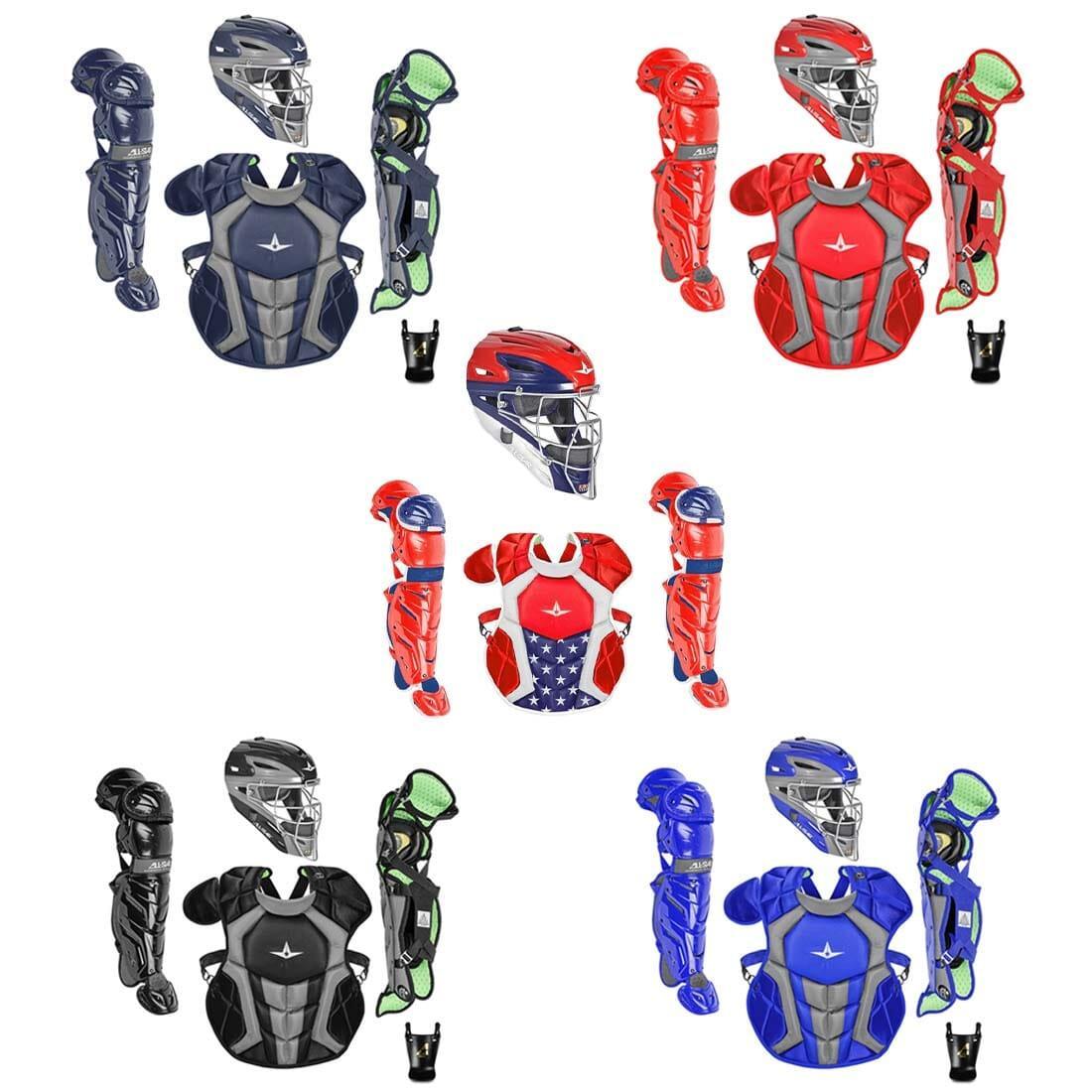 All Star S7 Axis Elite Catcher's Kit for Youth Baseball (Ages 9-12) - NOCSAE Approved Protective Gear - Perfect for Little League & Travel Team Practices