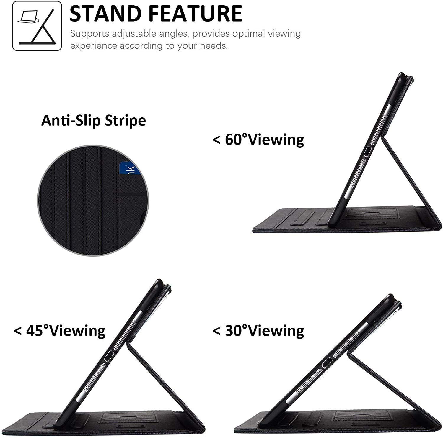 Premium PU Leather iPad Case for iPad 6th/5th Gen (2018/2017), iPad Pro 9.7/Air 2/Air 1 - Auto Sleep/Wake Sunflower Design Folio Stand Cover - Perfect for Work, School & Travel
