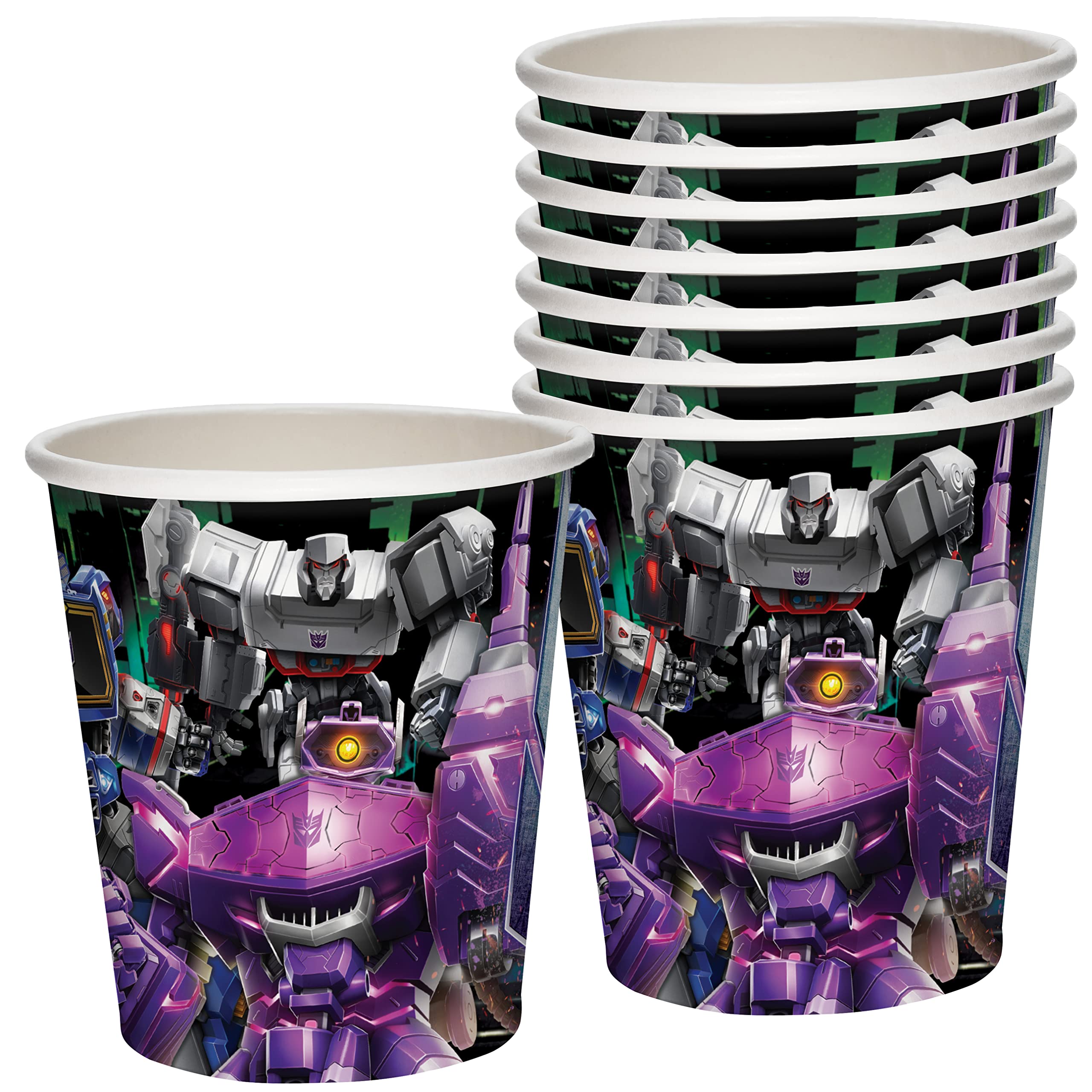 Officially Licensed Transformers 16ct 9oz Party Cups - Decepticons Themed Birthday Party Supplies & Decorations - Perfect for Kids Birthday Parties, Themed Events & Movie Nights