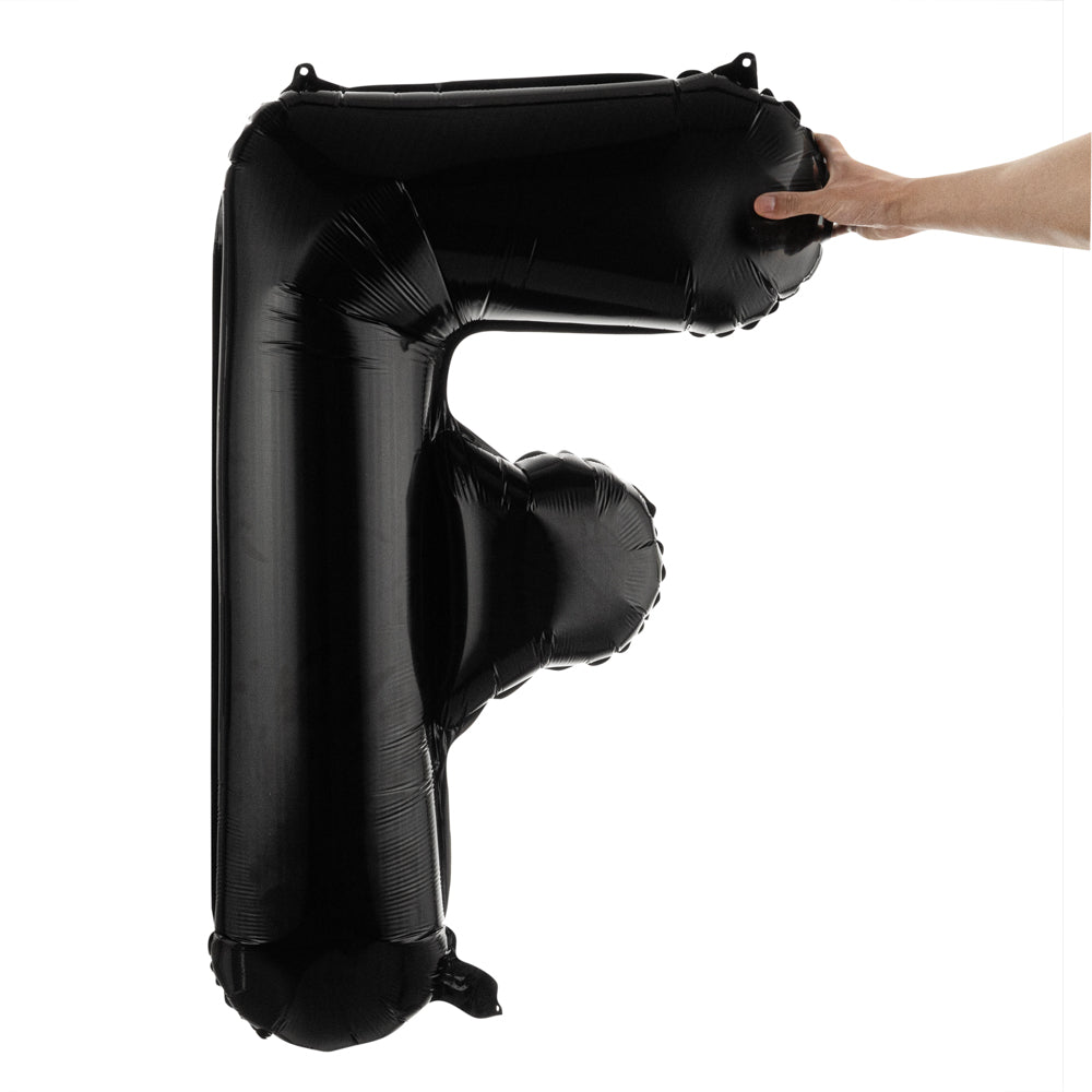 Black Mylar Letter F Balloon - 40
