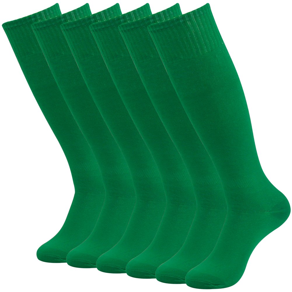 Unisex Knee High Compression Sports Socks for Soccer, Baseball & Softball - Breathable Tube Socks (2-10 Pairs) - Perfect for Training, Games & Team Sports