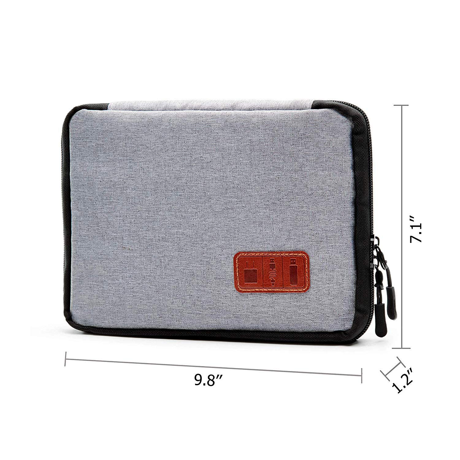 Portable Travel Cable Organizer Bag - Small Electronics Accessories Storage Case for Chargers, Phones, USB Cables & SD Cards with 8 Cable Ties | Perfect for Business Trips, Commuting & Home Office Organization