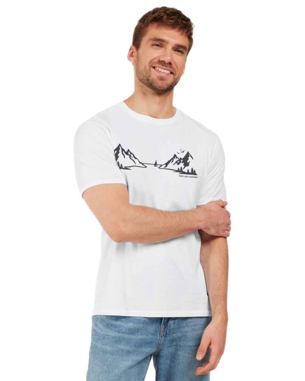 Didriksons Men's Harald Landscape T-Shirt - Comfortable Casual Short Sleeve Tee for Outdoor Adventures & Everyday Wear