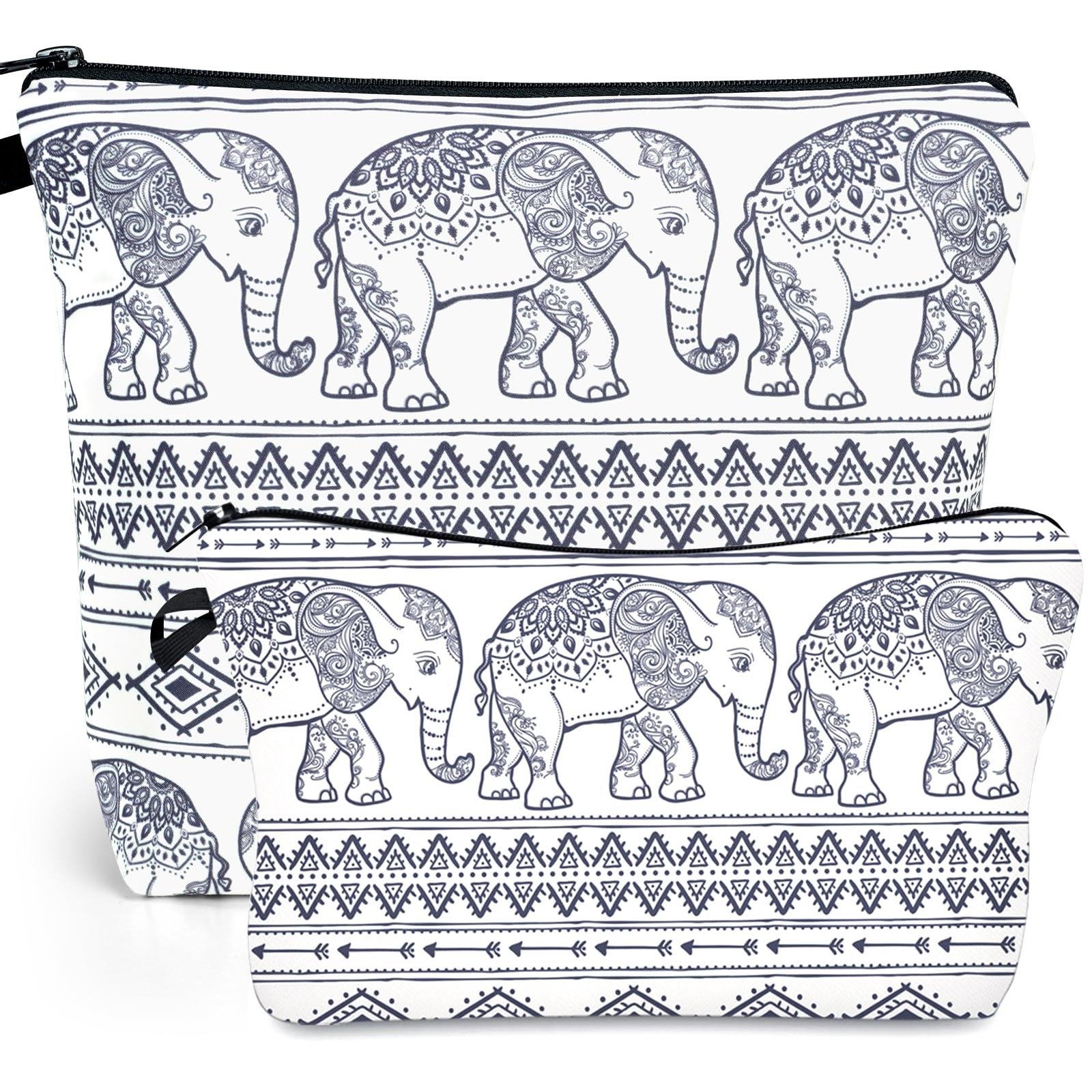 Noozion 2-Piece Waterproof Cosmetic Bag Set for Women - Small Travel Makeup Organizer Pouch for Toiletries & Cosmetics | Perfect for Travel, Gym, or Daily Use - Great Gift for Girls & Women