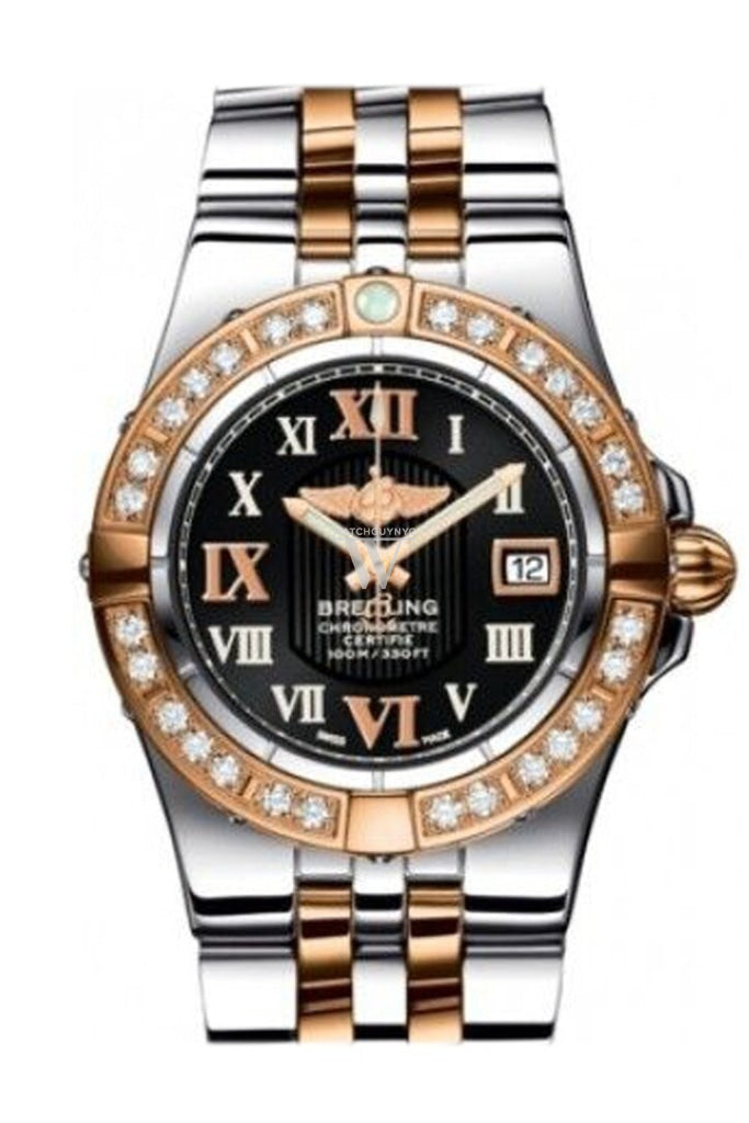 Breitling Galactic 36 C71340LA B952 Steel & Rose Gold Watch with Diamond Bezel - Luxury Women's Timepiece for Business, Gala & Special Occasions