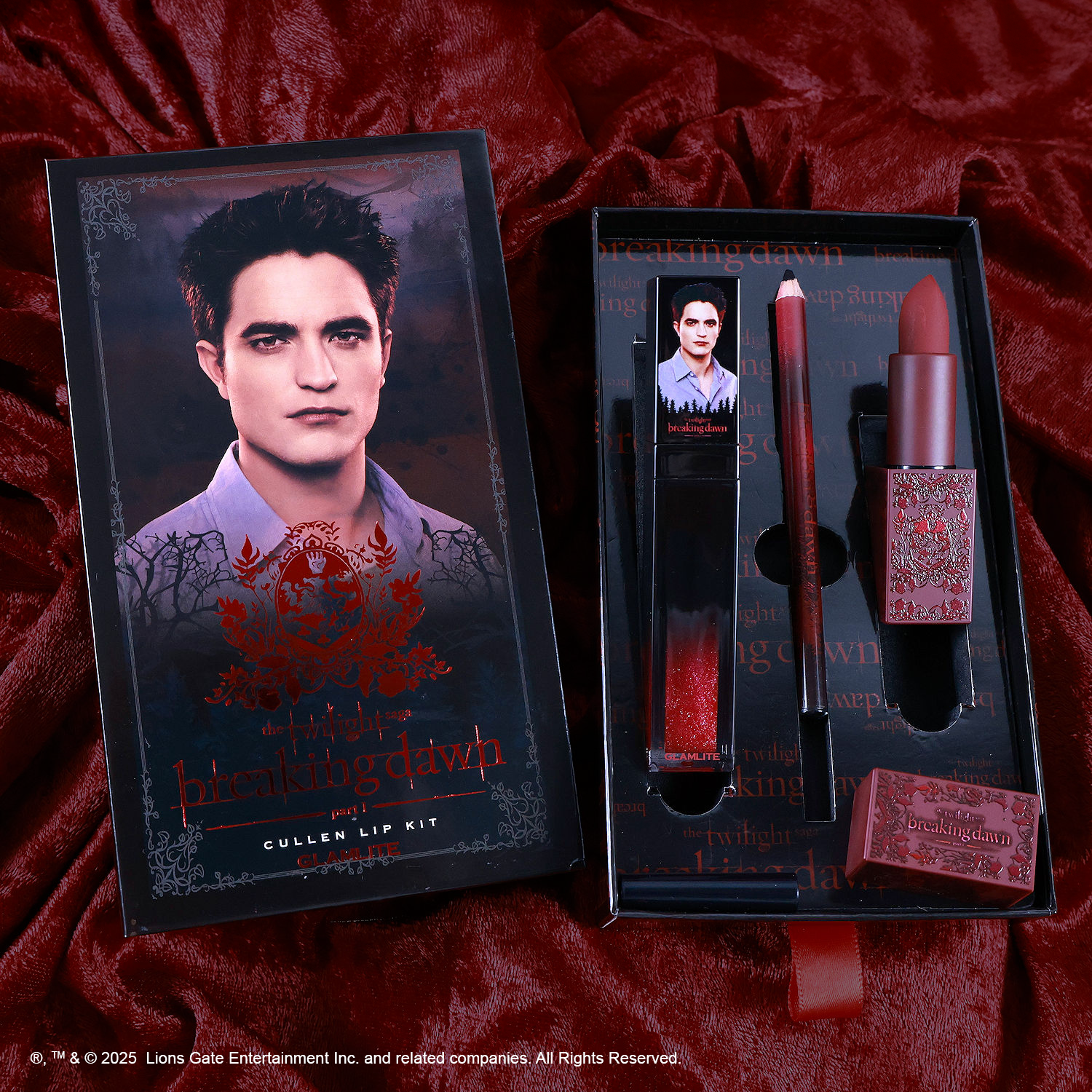 Twilight x Glamlite Cullen Lip Kit - Matte Liquid Lipstick & Lip Liner Set, Vegan & Cruelty-Free Makeup for Everyday Wear, Date Night & Special Occasions