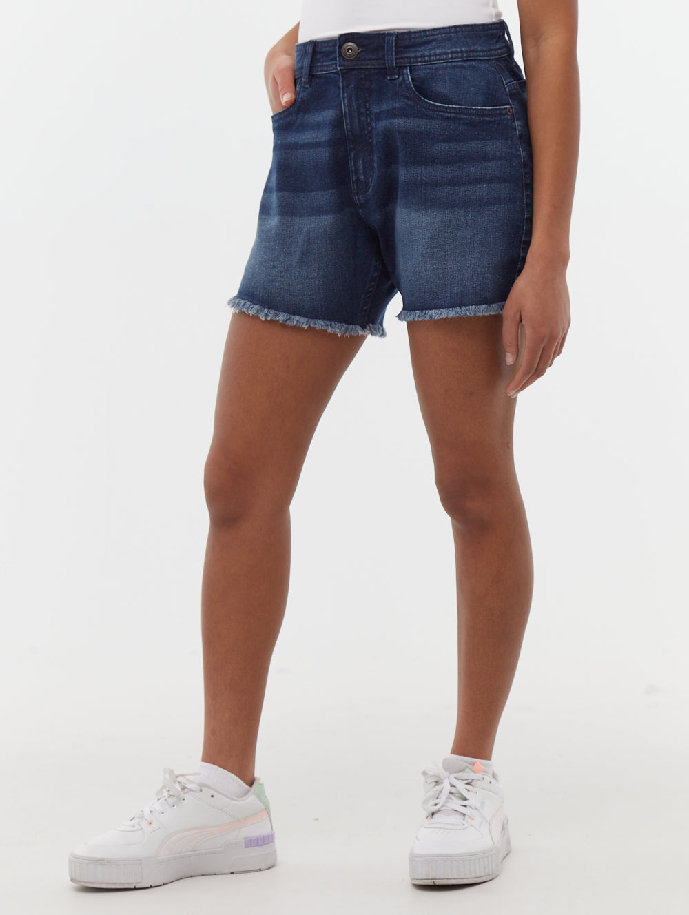 Kaylie High Rise Jean Shorts for Women - Trendy Denim Shorts with Comfortable Fit - Perfect for Summer, Beach, and Casual Outings