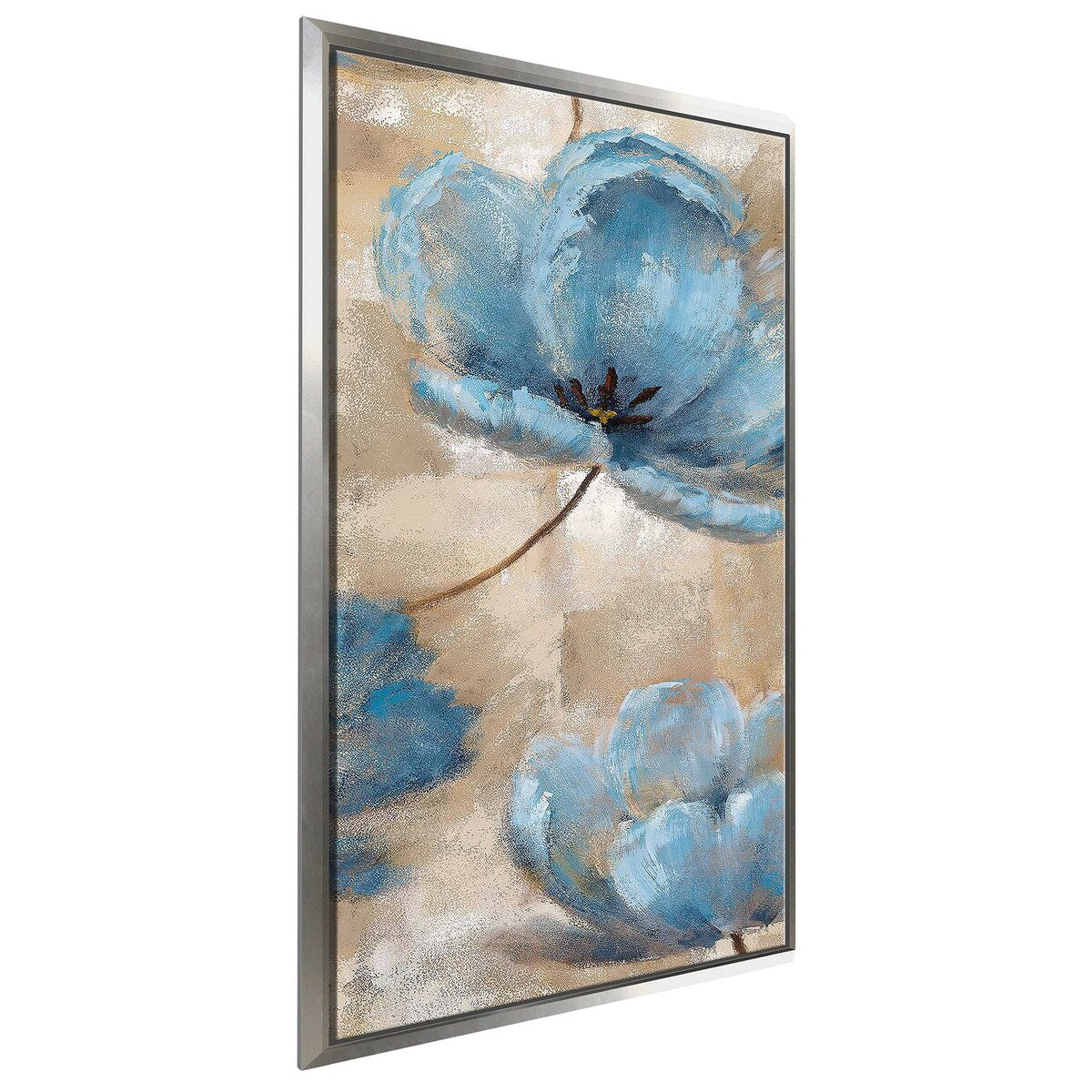 Summer Wind Print Floating Canvas Wall Art - Beach House Decor, Living Room & Bedroom Aesthetic