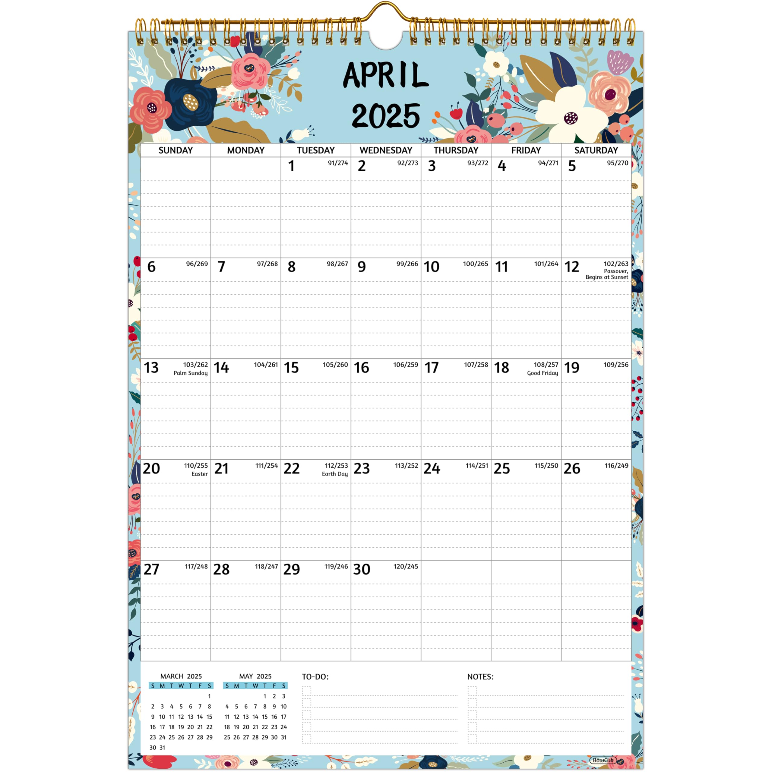 2025-2026 Wall Calendar (April 2025 - September 2026) | 18-Month Large Format 12