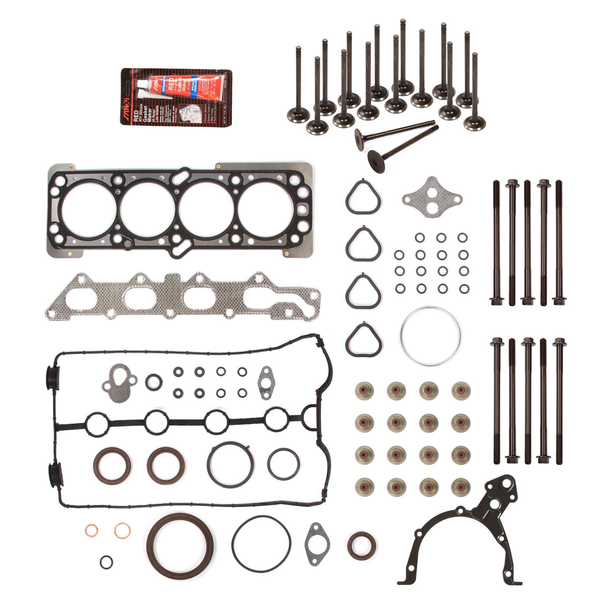 Full Gasket Set Intake & Exhaust Valves Compatible with 2006-2008 Chevrolet Aveo/Aveo5 1.6L DOHC Engine - Perfect for Engine Repair & Maintenance, Valve Cover Seal Replacement, and Head Gasket Installation