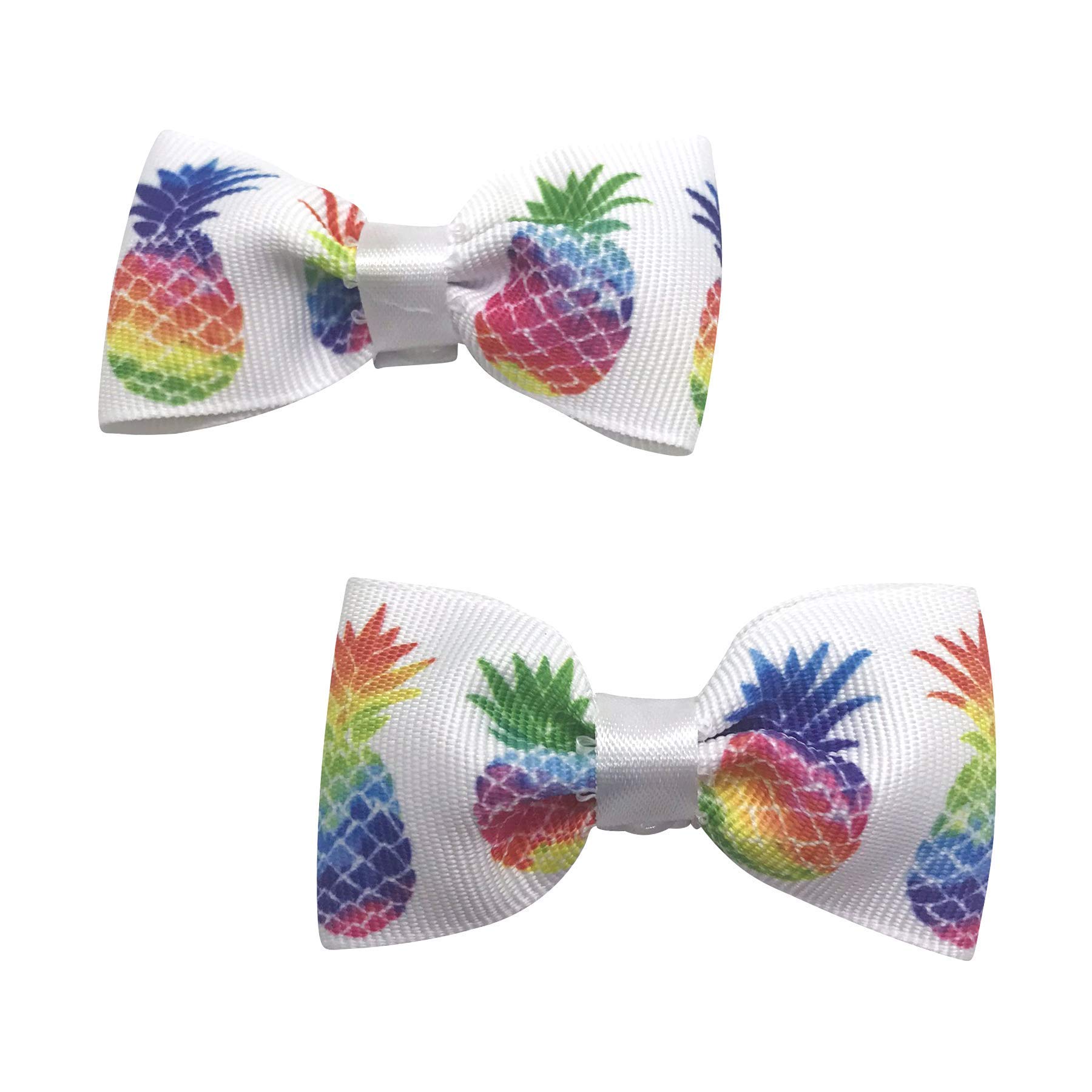 Colorful Pineapple Hair Bows for Girls - Toddler & Pigtail Accessories for Parties