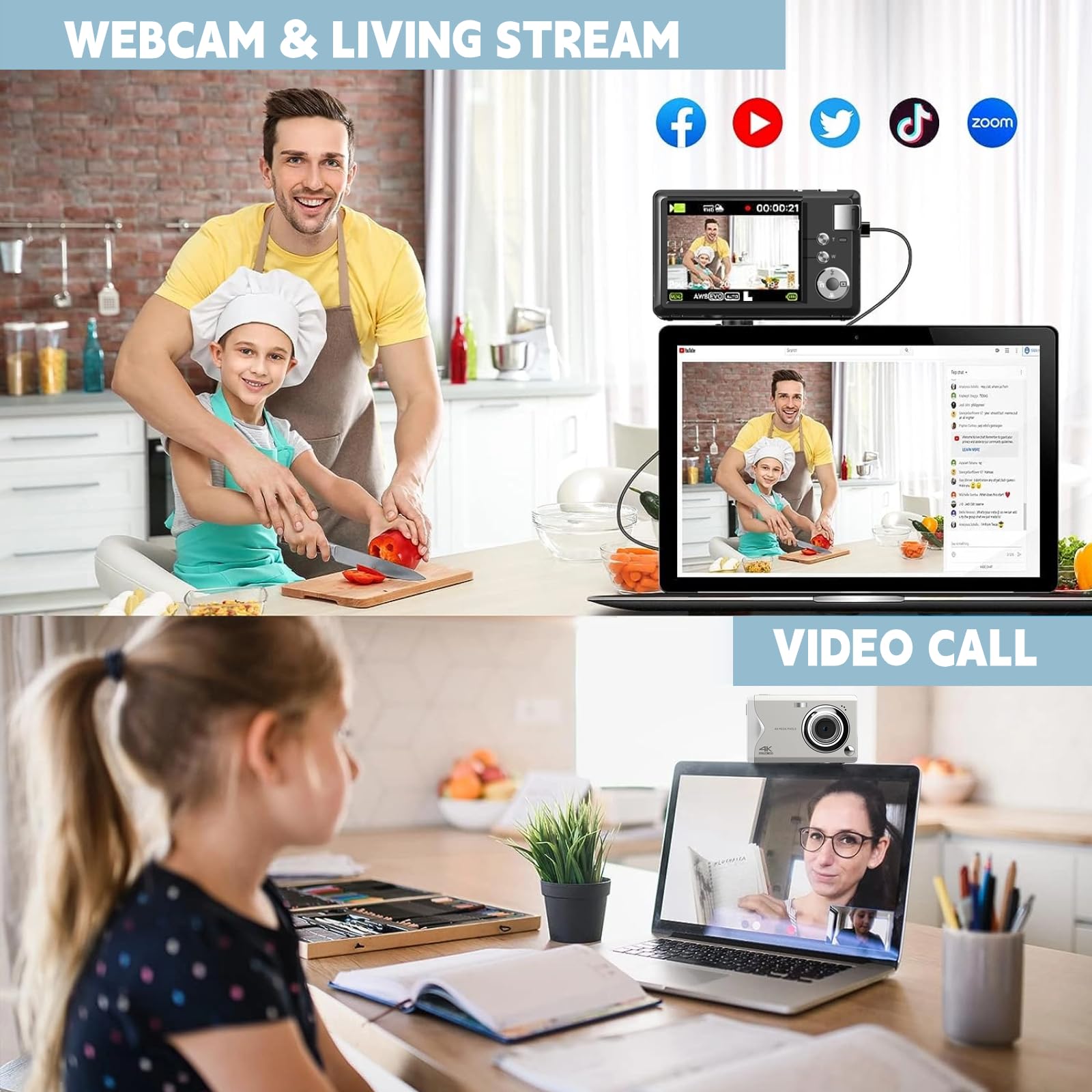 48MP Digital Camera for Photography & 4K Vlogging - 3.0
