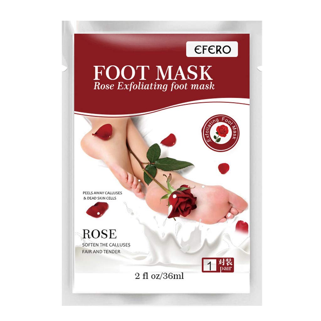 HEIMEABI 1 Pair Foot Peel Mask - Exfoliating Treatment for Soft Feet, Pedicure Care & Dead Skin Removal (White, One Size) - Perfect for At-Home Spa, Dry Cracked Heels & Summer Sandal Ready Feet