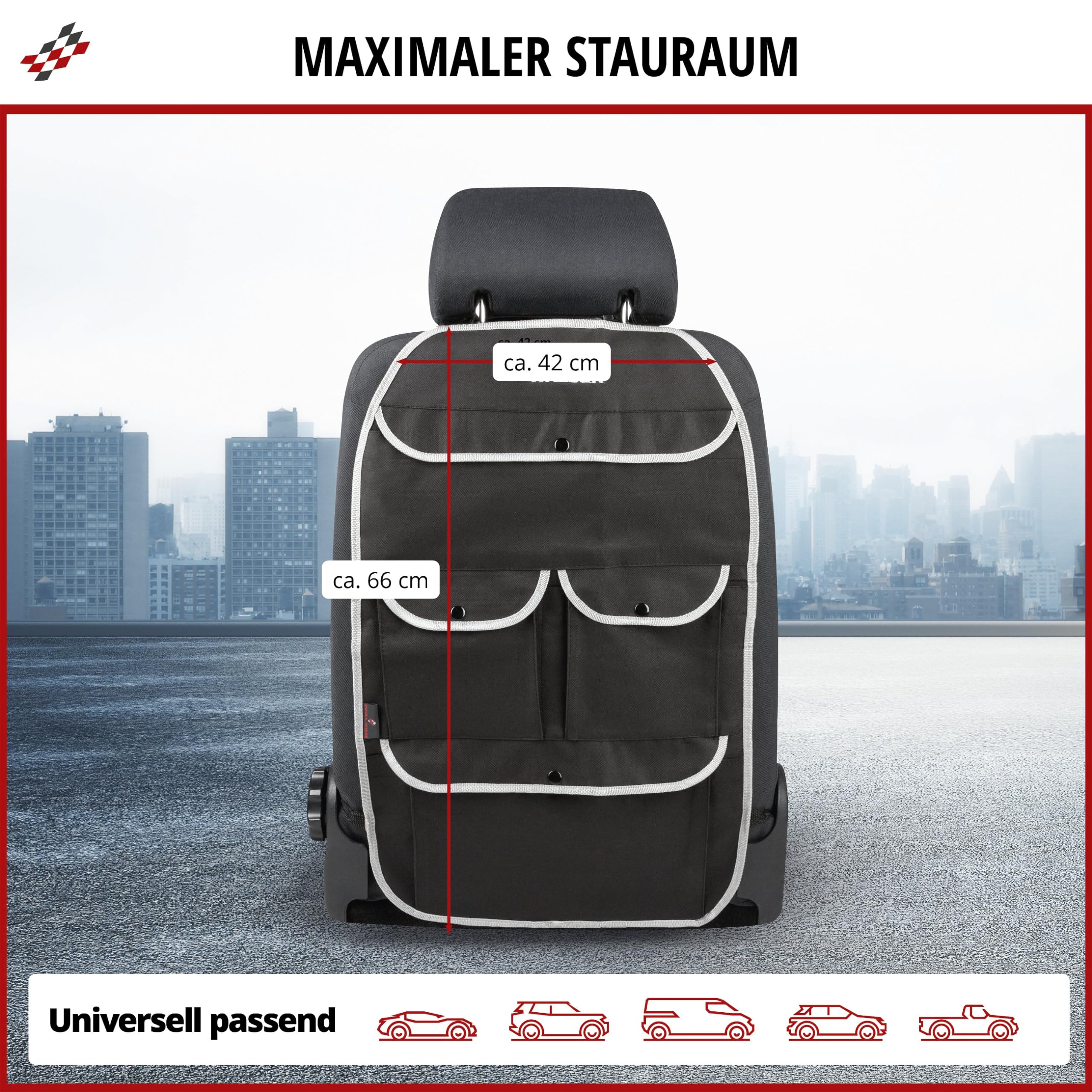 30032 Lucky Tom Car Seat Back Organizer - Multi-Pocket Business Bag & Storage Organizer for Office, Travel, and Road Trips