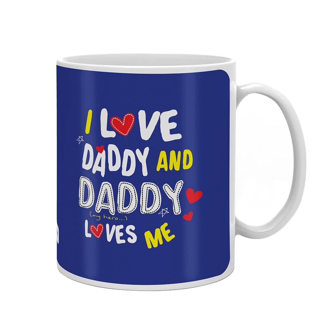 I Love Daddy Quote Blue Coffee Mug 330ml - Heartwarming Gift for Father's Day, Birthday & Special Occasions - Perfect for Morning Coffee, Office Use & Family Gatherings