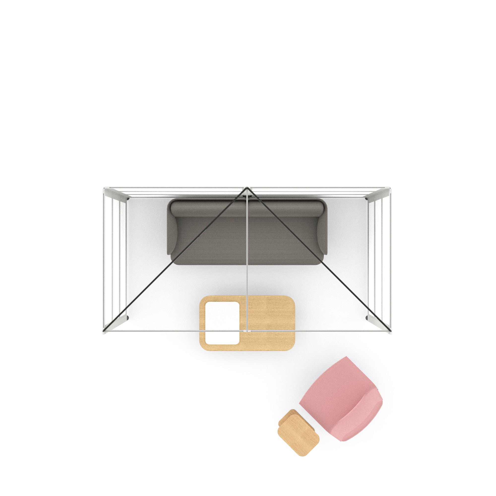 PoppinSpaces Recess Space 108502 - Stylish and Functional Office Storage Solution for Home & Workspace Organization