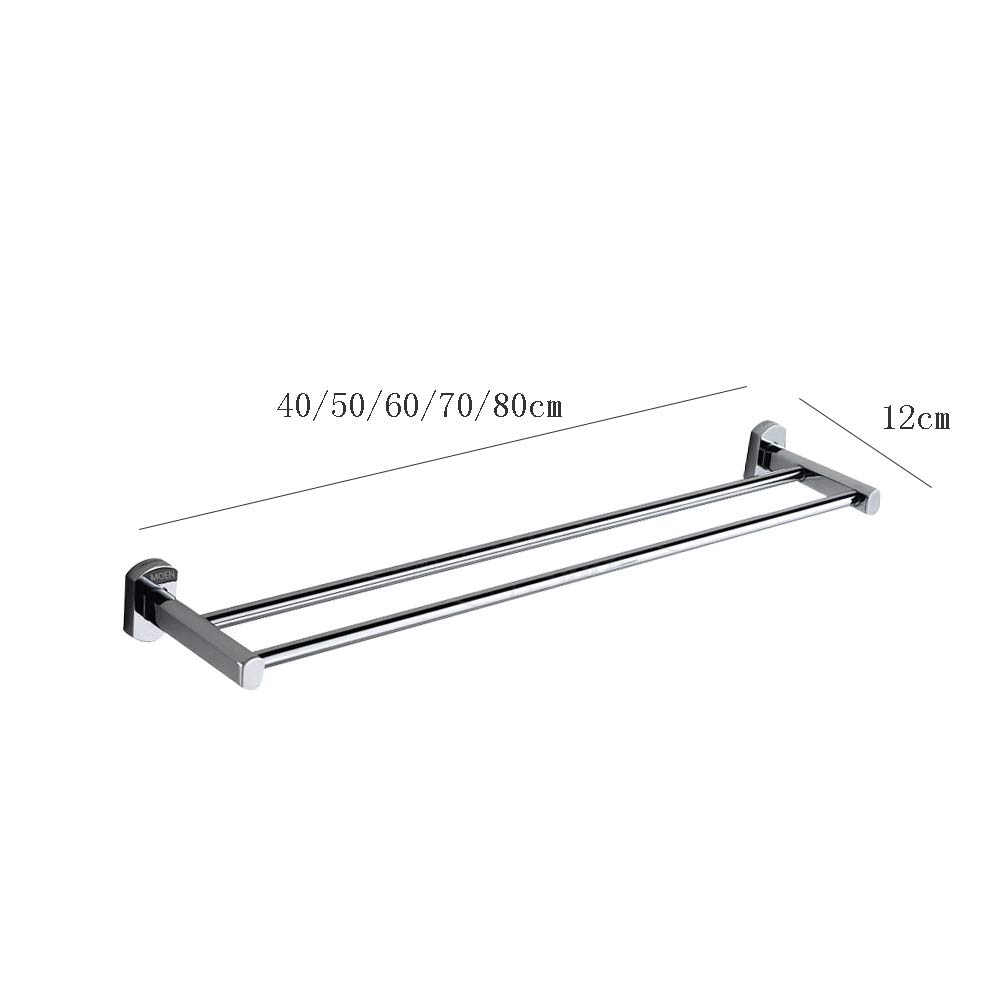 Copper Double Bar Towel Rack - Wall Mounted for Bathroom & Kitchen