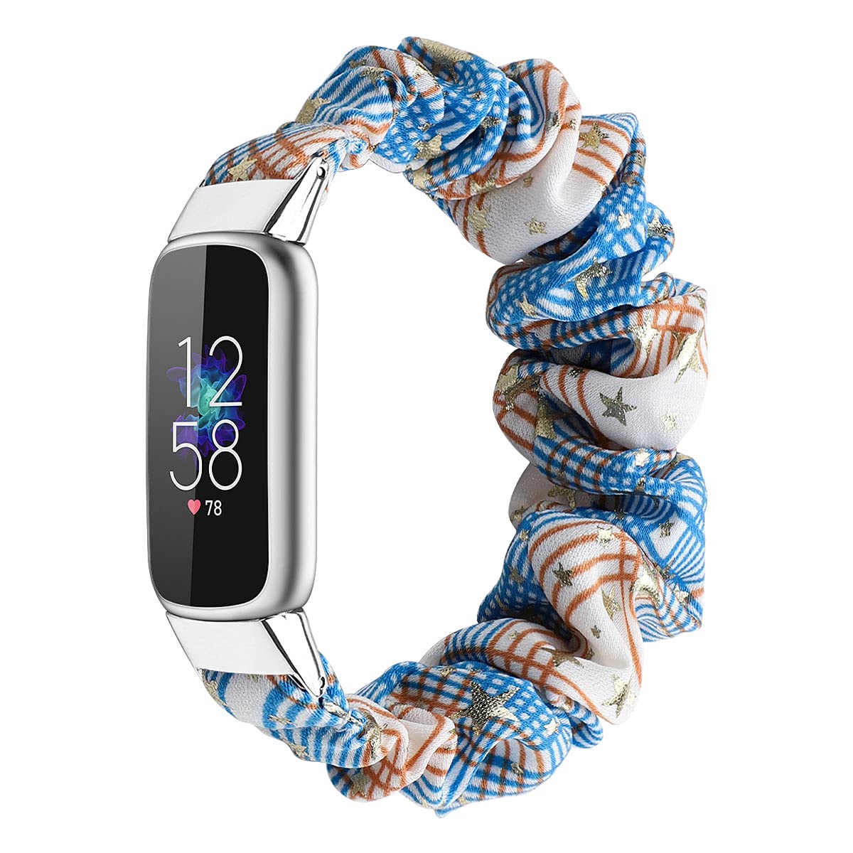 Replacement Bands for Fitbit Luxe - Soft Elastic Scrunchies Wristbands for Women (4.5-6.5 Inch) - Perfect for Workouts, Yoga & Everyday Wear