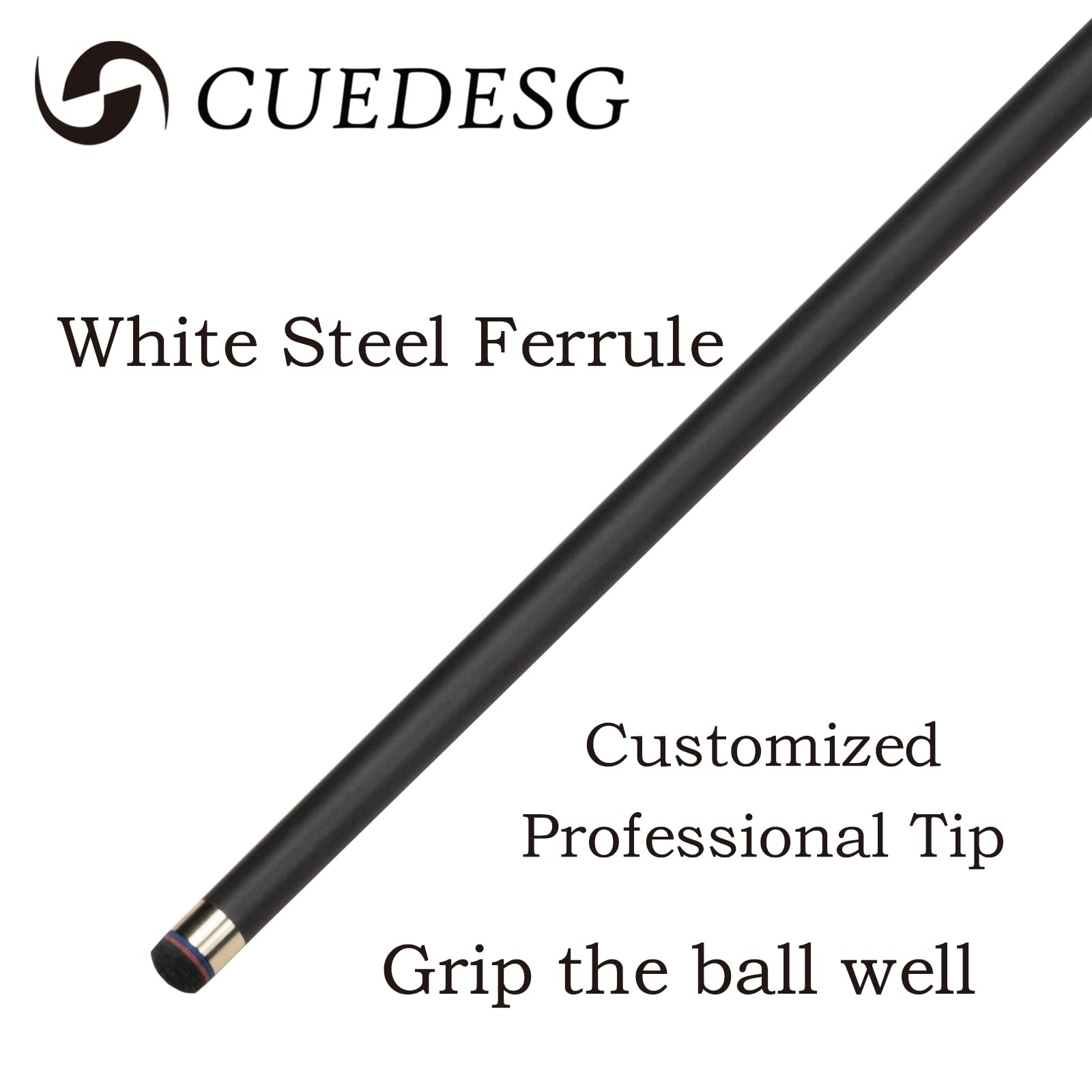 Premium Carbon Fiber Pool Cue Stick - 10.5mm/11.8mm/12.5mm Low Deflection Shaft - Professional Billiard Cue with Protective Case - Perfect for Tournament Play & Home Pool Tables