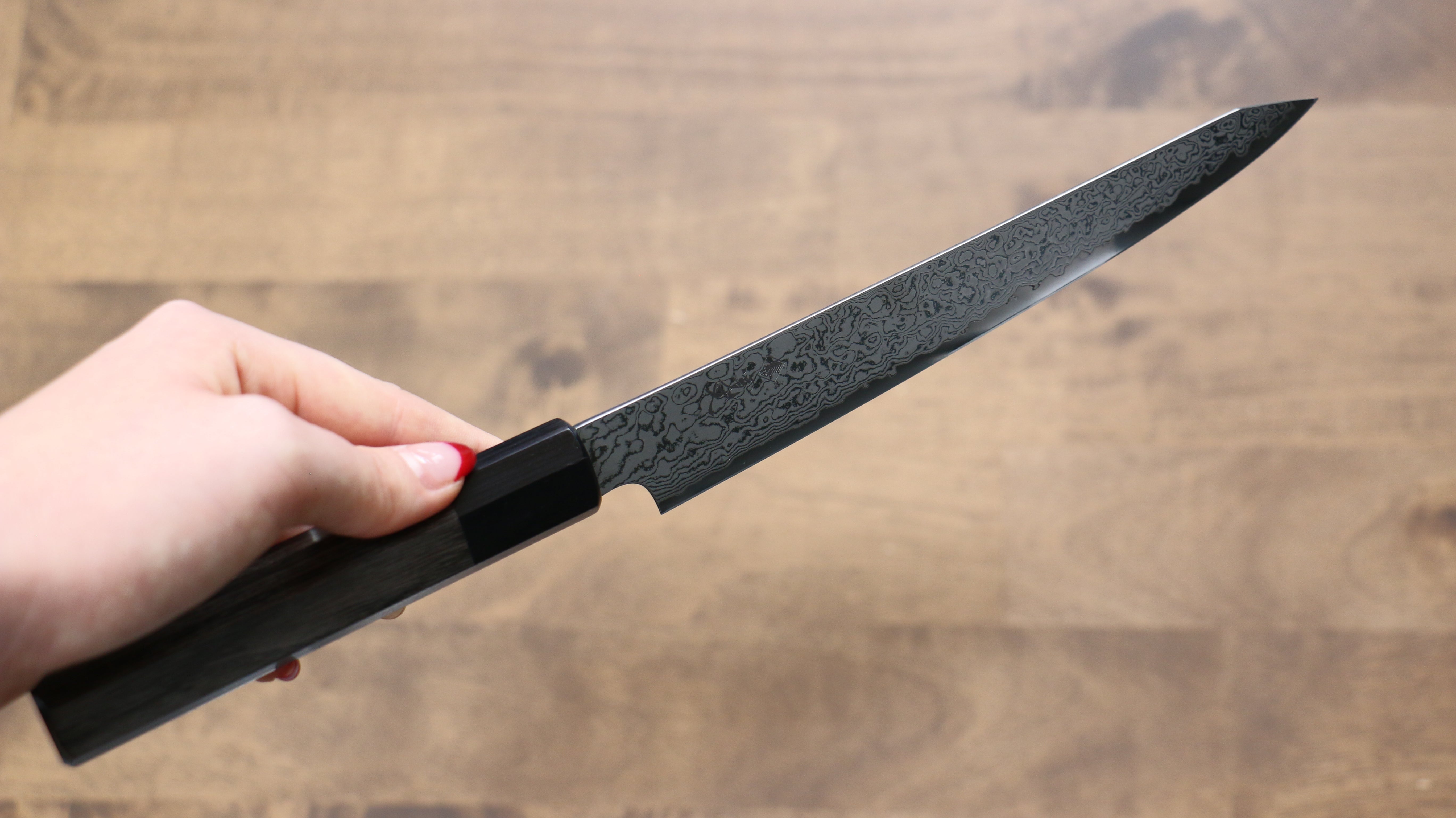 VG10 Damascus Kiritsuke Petty Utility Knife 180mm - High Carbon Stainless Steel Blade with Gray Pakka Wood Handle - Perfect for Slicing, Dicing & Precision Kitchen Tasks