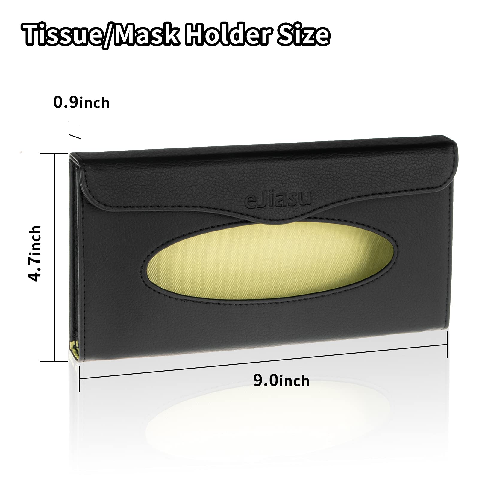 Premium PU Leather Car Visor Tissue Holder - Black Napkin & Tissue Dispenser for Vehicle Backseat | Perfect for Road Trips, Commuting & Family Travel