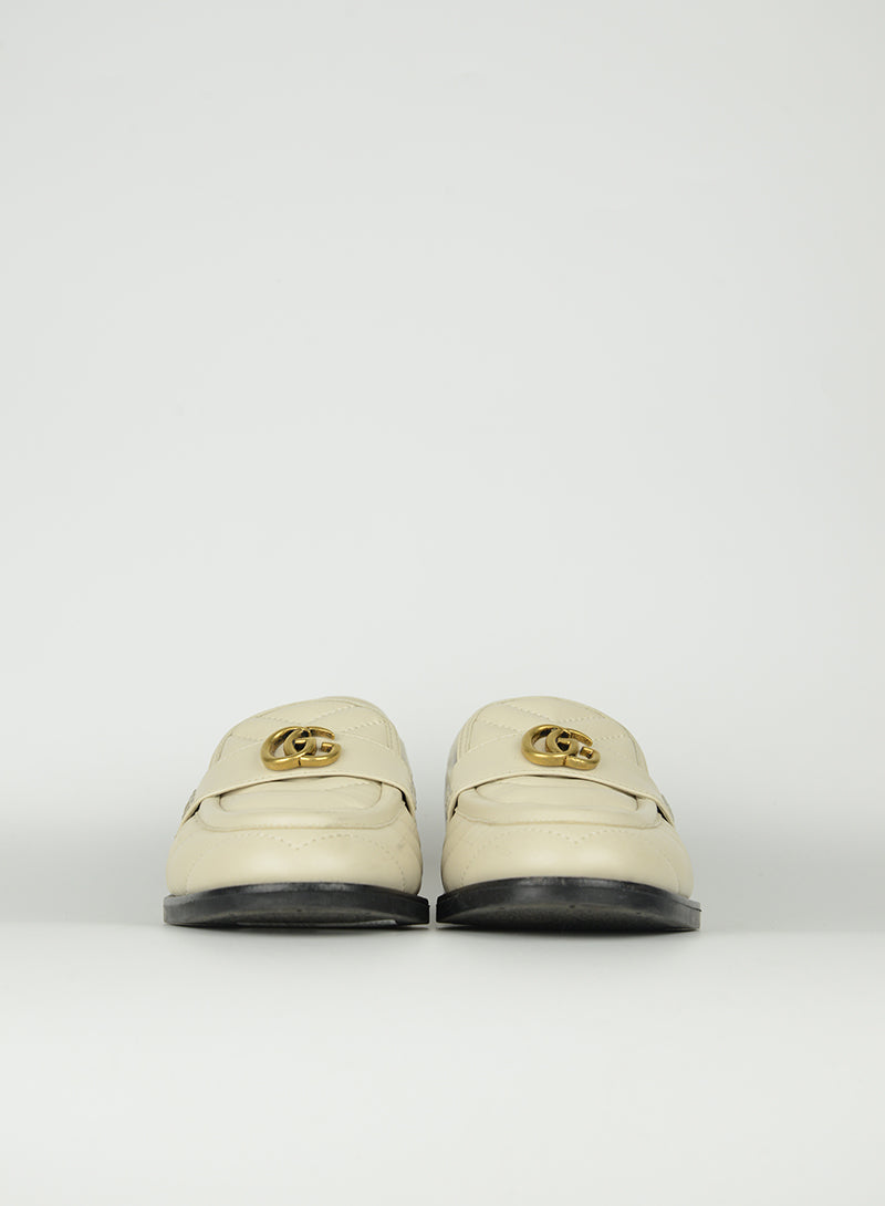 Gucci Cream Leather Loafers Size 36 - Classic Comfort for Business & Casual Wear