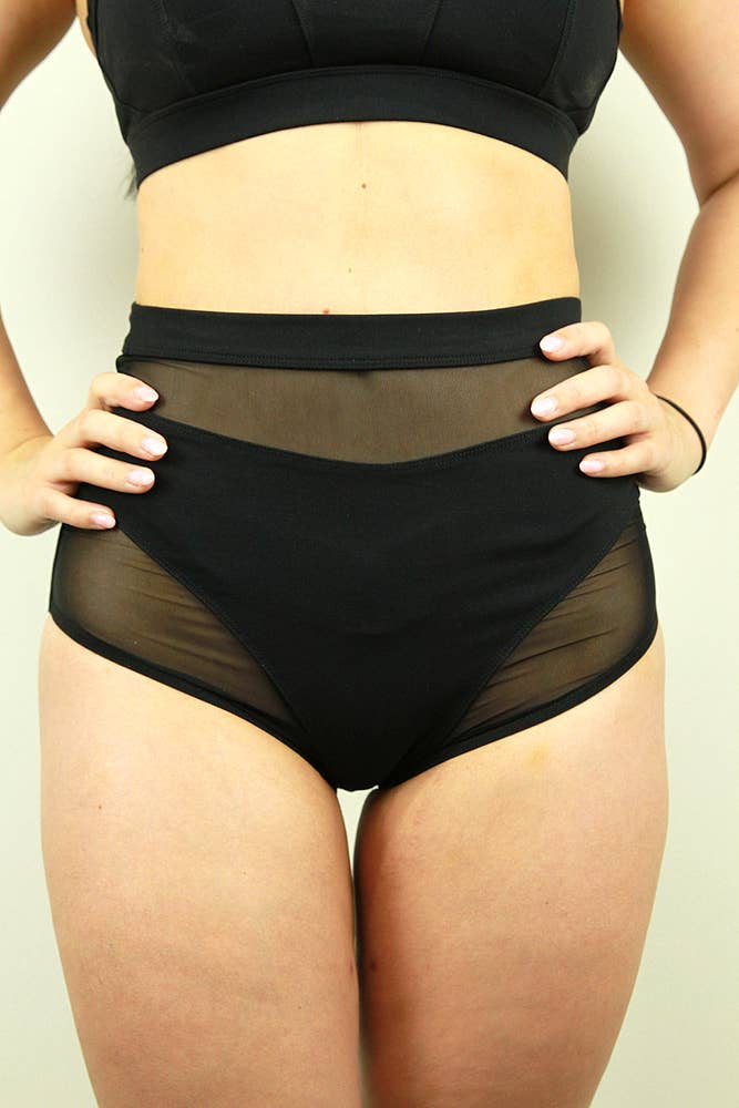 Maddox Super High Waist Shorts for Women - Black - Comfortable Stretchy Workout Yoga Running Shorts for Gym & Casual Wear