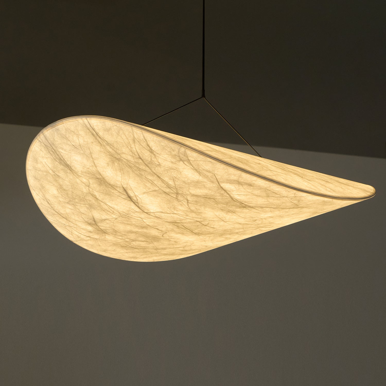 Stylish and Durable Tense Tyvek Pendant Light - Modern Hanging Lamp for Living Room, Bedroom, or Dining Area Decoration