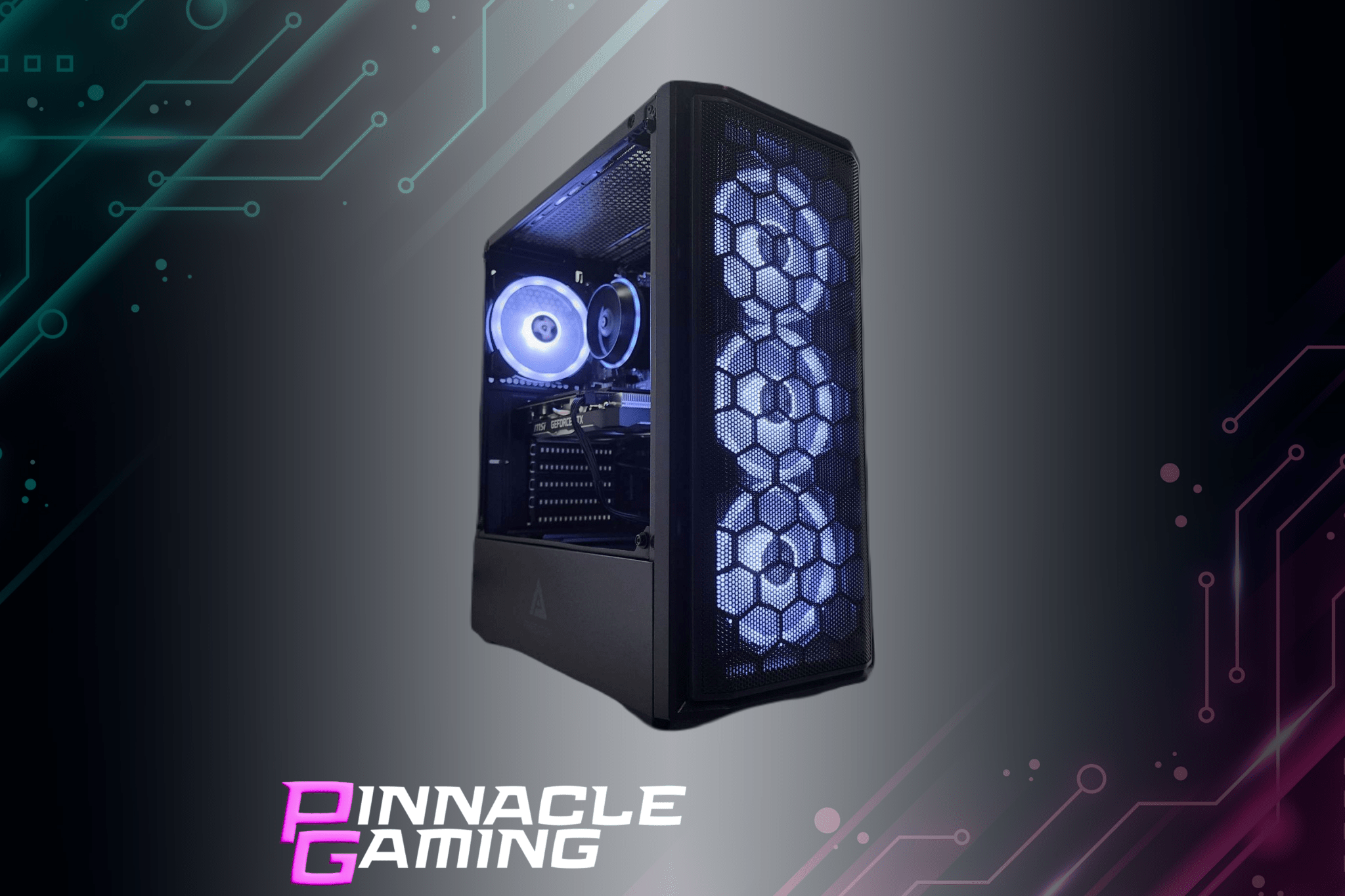 Custom Gaming Desktop PC - AMD Ryzen 7, RX 580 8GB GPU, 1TB SSD, 16GB DDR4 RAM, Black Predator Case - Ultimate Gaming & Streaming Setup for Esports & VR