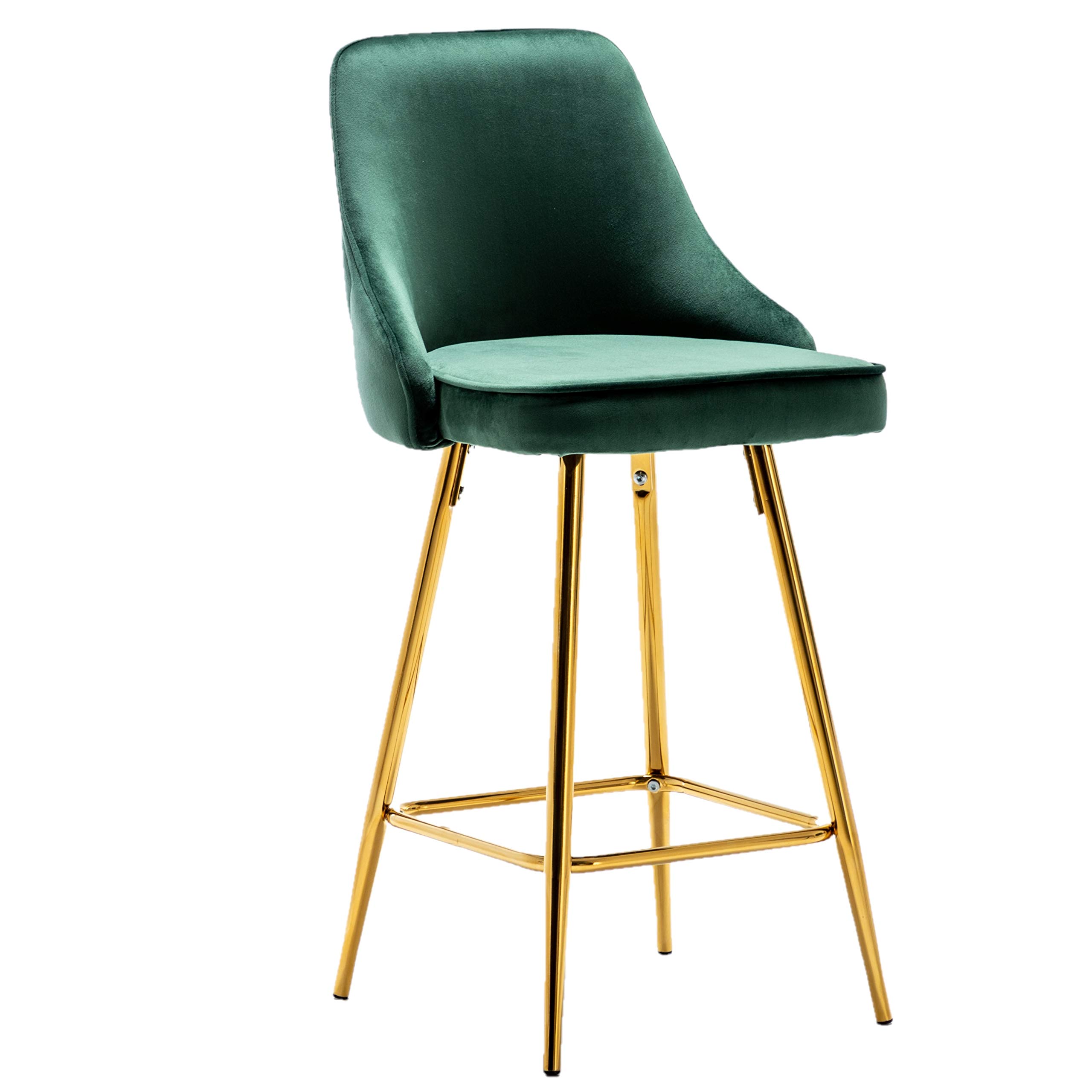 BTEXPERT Set of 2 Upholstered Dining Bar Chairs with Footrest - 25